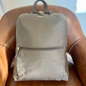 TUMI VOYAGEUR JUST IN CASE PACKABLE NYLON TRAVEL BACKPACK GREEN/ GOLD